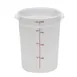 Cambro RFS8148 Round Container, 8 Qt (7‑12 Qt), 9‑15/16" Dia x 10‑7/8" H, White Polyethylene 1 image
