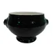 CAC China LN-15-BLK Lion Tureen 15 Oz 6-1/4"L x 5-1/4"W x 3-3/4"H Porcelain Black - Dozen 1 image