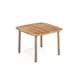 emuamericas E6061 Outdoor Restaurant Table, 42x42, Teak Top, Steel Base, Natural Finish 1 image