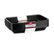 TableCraft C1079BK - Black Plastic Serving Basket 11" x 8½" 150°F Safe, Dishwasher Safe - 12/Pack 1 image
