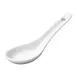 Winco ASS-55 Soup Spoon, 5-1/2" L x 2" W x 1/2" H, White Porcelain, 5" Length - 1 Dozen 1 image