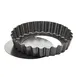 Winco FQP-4 Quiche Pan Set, 2-Piece, 4" Dia x 3/4" H Non-Stick Carbon Steel, Dishwasher Safe 1 image