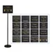 Winco HTS-60K Hostess Sign Set, 60" Height, 13.5" x 10" Sign, 15 Messages + 1 Blank, Stand 1 image