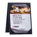 Winco LMTD-57BK Menu Cover, Table Tent Design, Double View (2) 5" X 7 Inserts 1 image