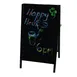 Winco MBAF-4 Dual‑Sided Marker Board, 25¼" L x 45" H, Frame, Black Board, Markers & Eraser - Set 1 image