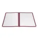 Winco PMCD-14U Menu Cover, Double Fold, Overall 9-9/16" X 15", Holds 8-1/2" X 14" Paper 1 image