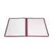 Winco PMCD-9U Menu Cover, Double Fold, Overall 9-3/8" X 12-1/8", Holds 8-1/2" X 11" Paper 1 image