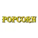 Winco POP-8RC-D Decal, "Popcorn", Gold Font / White Background 1 image