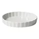Winco QBD-75 Quiche Baking Dish, 18 oz, 7-1/2" dia x 1-1/4" h, round fluted porcelain white - 1 Dozen 1 image
