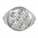 Winco SND-6 Snail Dish, 6-Hole, Stainless Steel 1 image