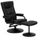 Flash Furniture BT-7862-BK-GG Swivel Recliner, 27-1/4W x 29-39D x 37-1/2H, Black LeatherSoft, Ottoman Included 1 image