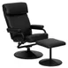 Flash Furniture BT-7863-BK-GG Swivel Recliner, 26.5W x 31-41D x 38H, Upholstered, Black, Leather Wrapped Base 1 image
