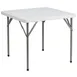 Flash Furniture DAD-YCZ-86-GG Folding Table, 34-1/4"W x 34-1/4"D x 29-1/2"H, Granite White Plastic Top, Gray Metal Legs, 220 lbs 1 image