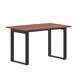 Flash Furniture MT-M4830-WLT-UBF-GG Redmond Conference Table, 48"W x 30"D, Rectangular, Walnut Finish, Powder Coated Steel U-Frame Base 1 image