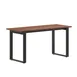 Flash Furniture MT-M6024-WLT-UBF-GG Redmond 60"W Rectangular Conference Table, 24"D, Walnut Finish, Powder Coated Steel U-Frame Base 1 image