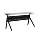 Flash Furniture MT-M6024-Y-LEG-GRYBLK-GG Davis Training Table, 60"W x 24"D, Rectangular, Gray, Black Steel Frame 1 image