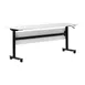 Flash Furniture MT-M7224-T-LEG-WHTBLK-GG Palmer Training Table, 72"W x 24"D Rectangular, White Tabletop with Black Steel Frame, Flip-Foldable 1 image