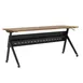 Flash Furniture MT-M7224-Y-LEG-WLNBLK-GG Davis Training Table, 72"W x 24"D, Rectangular, Gray, Flip-Foldable, Powder Coated Steel Y-Legs 1 image