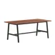 Flash Furniture MT-M7236-WLT-ABF-GG Redmond 72"W x 36"D Rectangular Conference Table, Walnut Finish, 1" Thick Top, Powder Coated Steel A-Frame Base 1 image