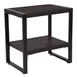 Flash Furniture NAN-JH-1733-GG Thompson Collection End Table, 23.5W x 15.75D x 24H, Charcoal Wood Grain Laminate Top, Black Metal Frame 1 image