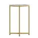 Flash Furniture NAN-JH-1786ET-GG Greenwich Collection 16" Round End Table, 23.5"H, Clear Tempered Glass, Matte Gold Frame 1 image