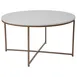 Flash Furniture NAN-JH-1787CT-GG Hampstead Collection Round Coffee Table, 35.5" Dia., White Laminate Top, Matte Gold Frame 1 image