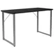 Flash Furniture NAN-JN-21721-GG Harvey Computer Desk, 47.25"W x 23.5"D x 29.25"H, Laminate Surface, Silver Powder Coated Metal Frame, Black Finish 1 image
