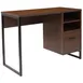 Flash Furniture NAN-NJ-HD10168-GG Northbrook Computer Desk, 41.25"W x 29.5"H, Rustic Laminate Top, Black Powder Coated Metal Frame 1 image