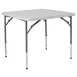 Flash Furniture RB-3434ADJ-GG Folding Table, 33-1/2"W x 33-1/2"D, Adjustable Height 21-29", 165 lbs, Granite White Plastic Top, Gray Powder Coated Legs 1 image