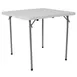 Flash Furniture RB-3434FH-GG Folding Table, 33-1/2"W x 33-1/2"D x 29"H, Granite White Plastic Top, 165 lbs, Gray Powder Coated Legs 1 image
