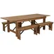 Flash Furniture XA-FARM-2-GG Hercules Series 96" Folding Farm Table Set for 8 Adults 1 image