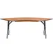 Flash Furniture YT-WSFT60-30-SP-GG Folding Banquet Table, 60" x 30", 350 lbs, Crescent Top, Plywood, Black PVC Edge, Steel Legs 1 image
