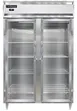 Continental Refrigerator D2RNPT-GD-SD 50" 2-Section Pass Thru Refrigerator, 50 cu. ft., Glass & Solid Door, Top Mounted 1 image