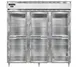Continental Refrigerator D3RNSSPTHD-GD-SD 72" 3-Section Pass-Thru Refrigerator, 72 cu. ft., Half Glass & Half Solid Doors 1 image