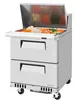 Turbo Air TST-28SD-12-D2-FB-N 27" Mega Top Sandwich Prep Table, 2 Drawers, Front Breathing, 12 Pans, Stainless Steel 1 image
