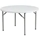 Flash Furniture DAD-YCZ-122R-GG Folding Table, 48" Dia. x 29-1/4"H, Granite White Plastic Top, 500 lbs, Round, Indoor/Outdoor Use 1 image