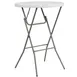 Flash Furniture DAD-YCZ-80R-2-BAR-GW-GG Folding Bar Table, 31-1/4" Dia. x 43-3/4"H, Granite White Plastic Top, Gray Metal Legs, 165 lbs 1 image