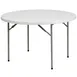 Flash Furniture RB-48R-GG Folding Table, 48" Dia. x 29"H, Granite White Plastic Top, Gray Powder Coated Metal Legs, Seats 5-6 Adults, 500 lbs 1 image