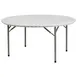 Flash Furniture RB-60R-GG Folding Table, 60" Dia. x 29"H, Granite White Plastic Top, Gray Metal Legs, 661 lbs, Round, Indoor/Outdoor 1 image