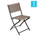 Flash Furniture TLH-SC-097-BRN-02-GG Brazos 300 lb. Folding Chair, Brown Flex Comfort Fabric Back & Seat, Black Steel Frame 1 image