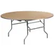 Flash Furniture XA-66-BIRCH-M-GG Heavy Duty 66" Dia. x 30"H Folding Banquet Table, Birchwood, 661 lbs, Commercial Use 1 image