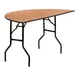 Flash Furniture YT-WHRFT60-HF-GG Folding Banquet Table, 60"W x 30"D x 30-1/4"H, Half Round, 551 lbs, Plywood Top, Black PVC Edge 1 image
