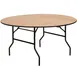 Flash Furniture YT-WRFT60-TBL-GG Folding Banquet Table, 60" Dia. x 30"H, 992 lbs, Round, Plywood Top, Black PVC Edge, Commercial Use 1 image