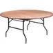 Flash Furniture YT-WRFT66-TBL-GG Folding Banquet Table, 66" Dia. x 30"H, 1000 lbs, Round, 3/4" Plywood Top, Black PVC Edge, Commercial Use 1 image