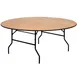 Flash Furniture YT-WRFT72-TBL-GG Folding Banquet Table, 72" Dia. x 30"H, Round, 3/4" Plywood Top, 1433 lbs, Black PVC Edge, Commercial Use 1 image