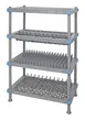 Quantum QPM243068DR Millenia 4-Tier Mobile Drying Rack, 30x24x68, Gray Finish, 4 Shelves, Casters 1 image