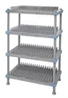 Quantum QPM243068PDR1 Millenia 4-Tier Mobile Drying Rack, 30"W x 24"D x 68"H, Gray Finish 1 image