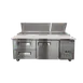 Omcan USA 49298 71” 2-Door Refrigerated Pizza Prep Table, 22 cu. ft., 9 Pans 1 image