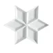CAC China CMP-6 Compartment Tray, 12" x 12" x 3/4" White Porcelain, 6 Compartments, Safe - 1 Dozen 1 image