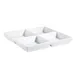 CAC China CMP-D12 Compartment Tray, 12" Square, 4-Comp, 14 oz each, Porcelain White - 1 Dozen 1 image